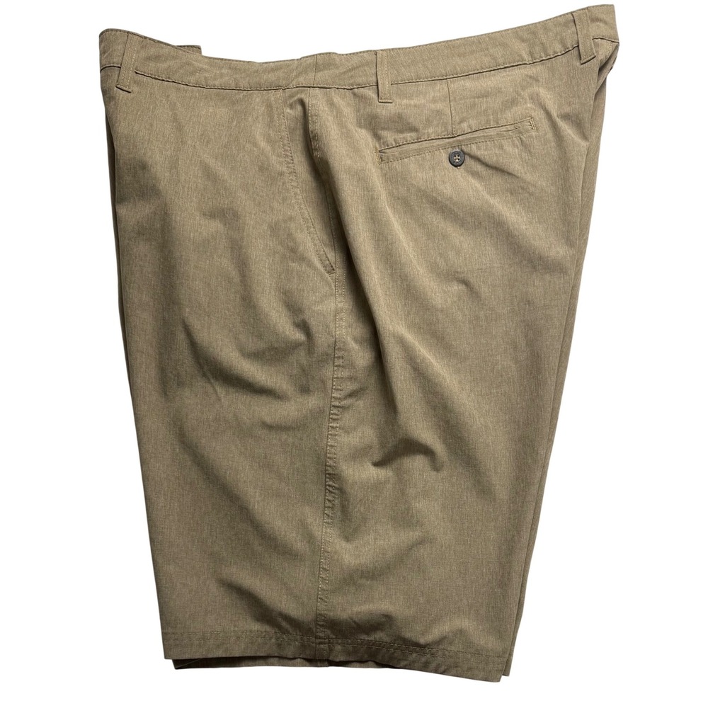 BKE Hybrid Athletic Fit Khaki Heathered Shorts Mens 42